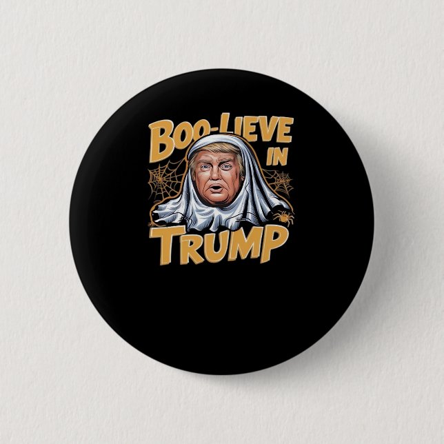 Funny Halloween  Trumpkin Make Halloween Great Aga 2 Inch Round Button (Front)