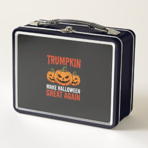 Funny Halloween Trumpkin Pumpkin Parody Metal Lunch Box