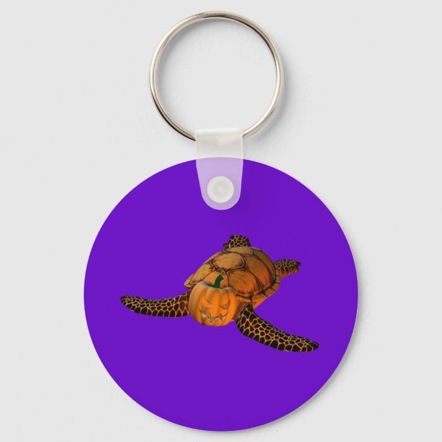 Funny Halloween Turtle Keychain (Front)