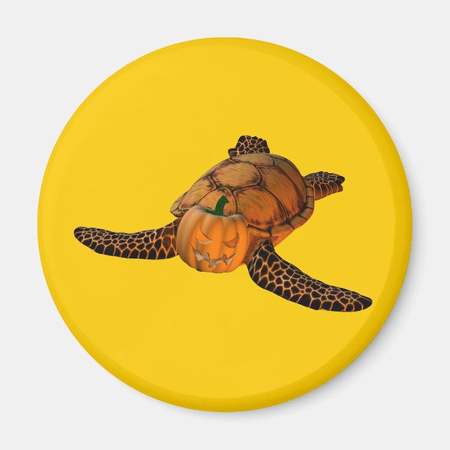 Funny Halloween Turtle Magnet (Front)