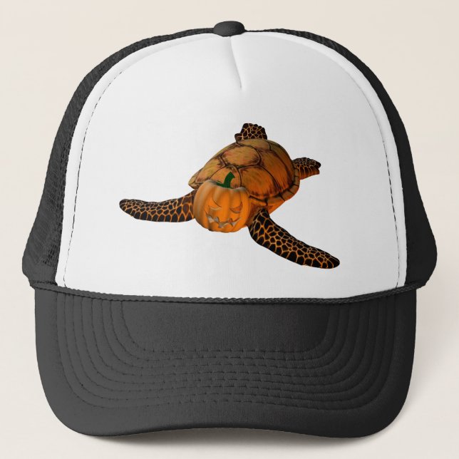 Funny Halloween Turtle Trucker Hat (Front)