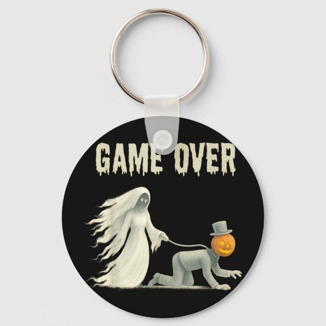 Funny halloween wedding bachelorette party bride keychain (Front)