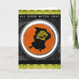 Funny Halloween Witch Card