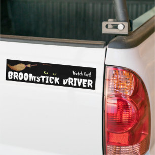 Funny Halloween Witch Custom  Bumper Sticker