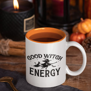 Funny Halloween Witch Phrase Two-Tone Coffee Mug