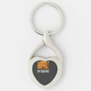 Funny Halloween Witch Wife Graveyard Design Keychain