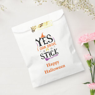 Funny Halloween Witch Yes I Can Drive A Stick  Favour Bag