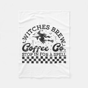Funny Halloween Witches Brew Coffee Co Stop For A  Fleece Blanket