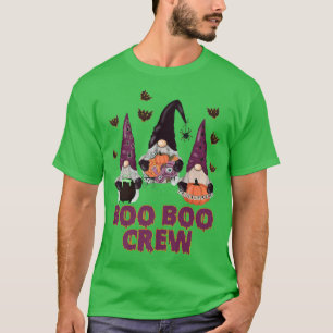Funny Halloween Witchy Bat Pumpkin Gnome Purple Bo T-Shirt