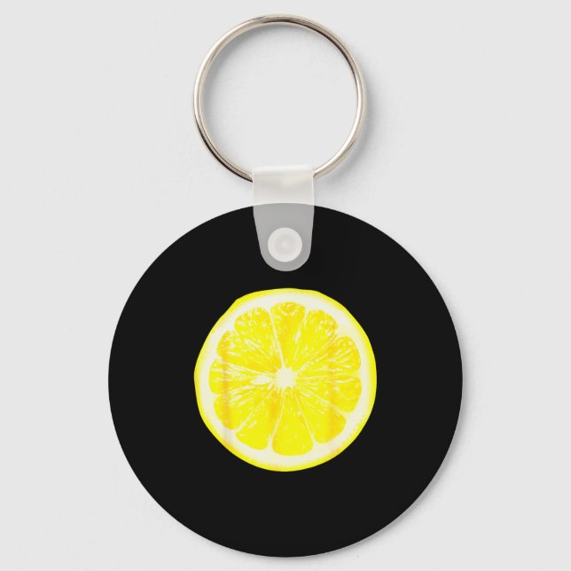 Funny Halloween Yellow Lemon Costume Fruit Costume Keychain (Front)