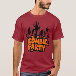 Funny Halloween Zombie Party Scary T-Shirt