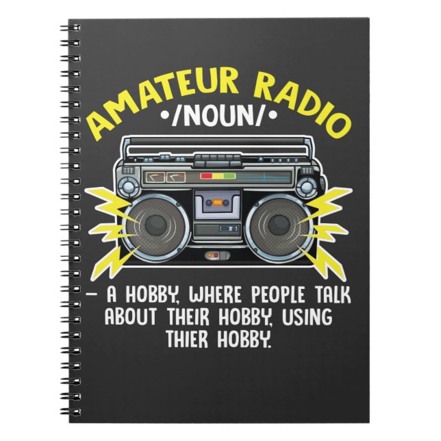 Funny Ham Radio Operator Amateur Radio Definition Notebook (Front)