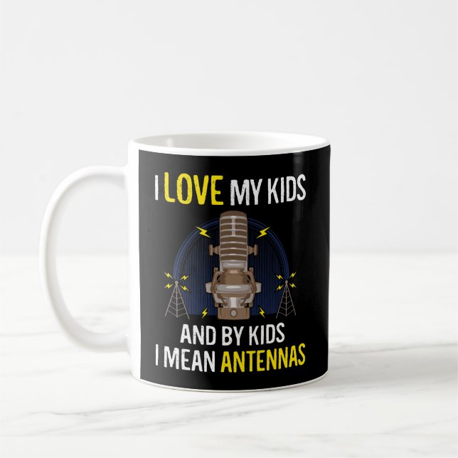 Funny Ham Radio Operator Gift Amateur Broadcasting Coffee Mug (Left)