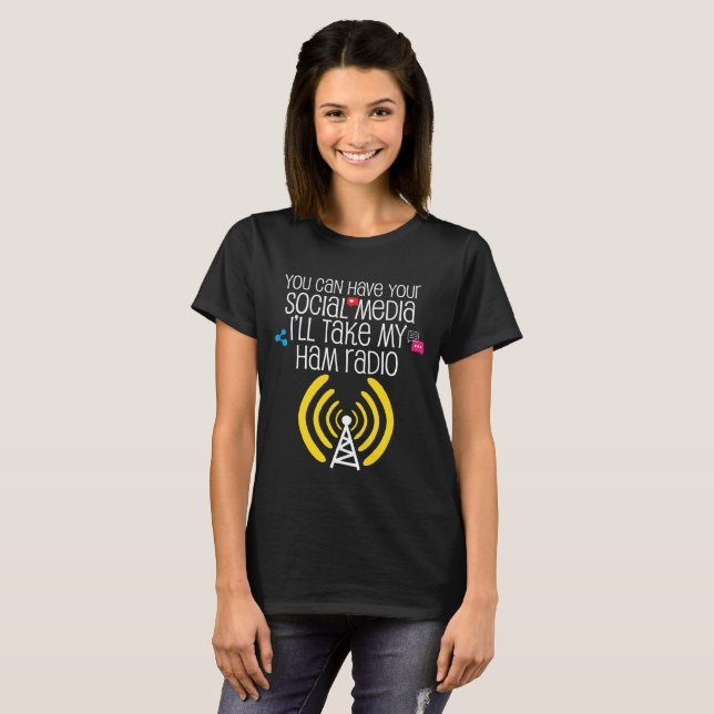 Funny Ham Radio Operator T-shirt CB Radio Amateur (Front Full)