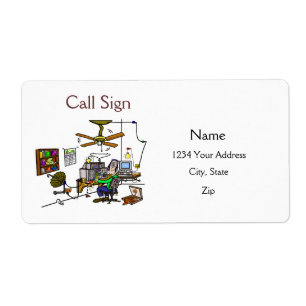 Funny Ham Radio Shack Address Labels  Customize It