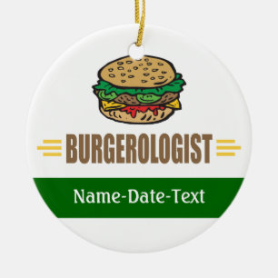 Funny Hamburger Ceramic Ornament