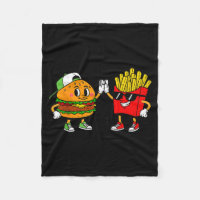 Funny Hamburger French Fries Combo Snacks Fast Foo