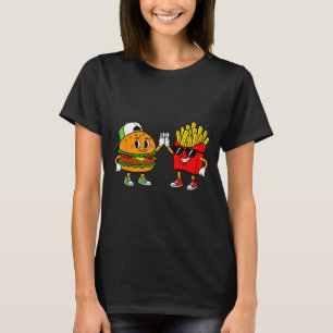Funny Hamburger French Fries Combo Snacks Fast Foo T-Shirt