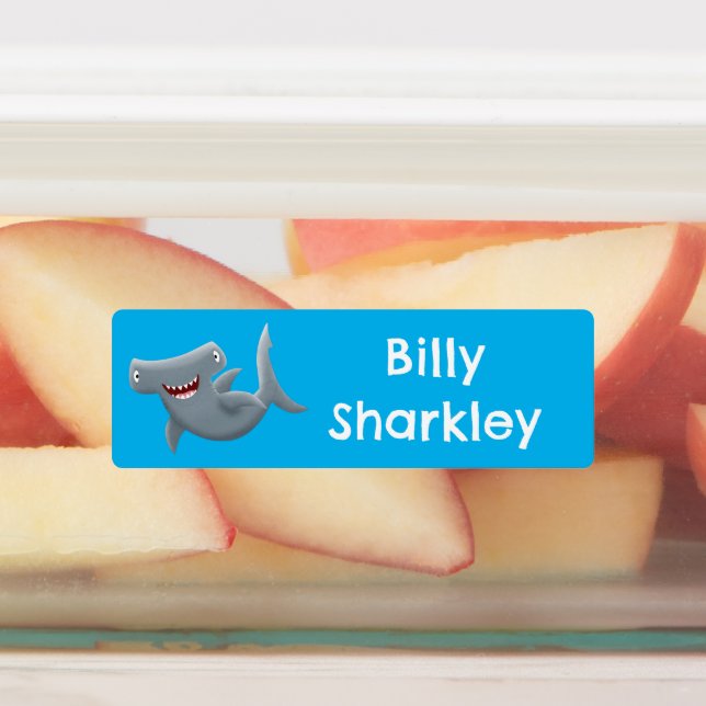 Funny Hammerhead shark cartoon personalized (Affixed)
