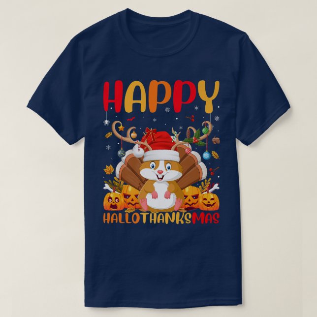 Funny Hamster Animal Lover Happy Hamster HelloThan T-Shirt (Design Front)