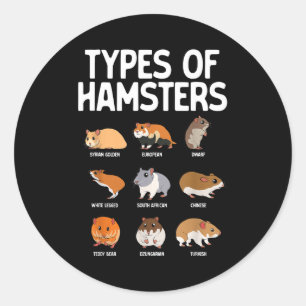 Funny Hamster Art For Men Women Boys Girls Hamster Classic Round Sticker