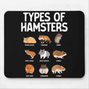 Funny Hamster Art For Men Women Boys Girls Hamster Mouse Pad