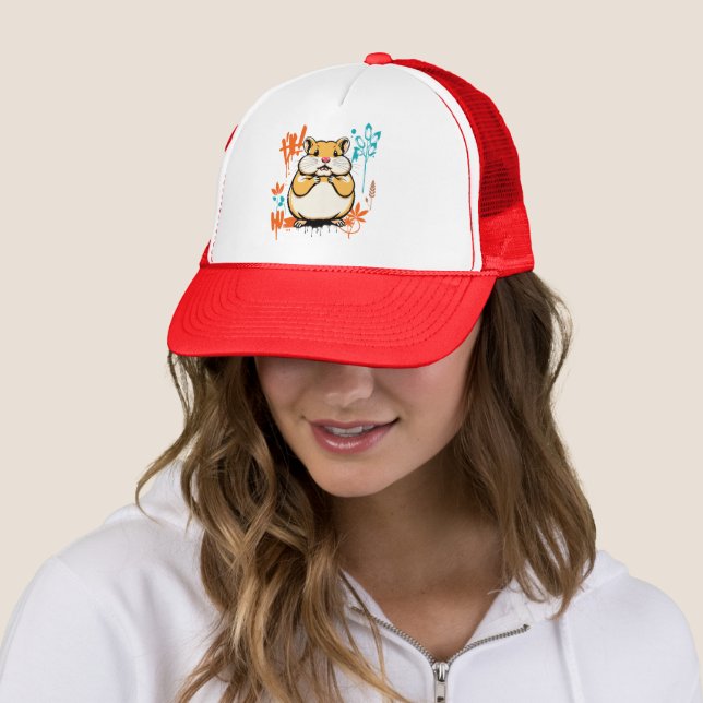 Funny Hamster Bucket Casquette - Amateurs d'animau (En situation)