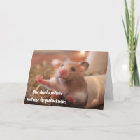 Funny Hamster In Cage Jail Good Behaviour Greeting