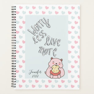 Funny Hamster Watercolor Heart 2022 Planner