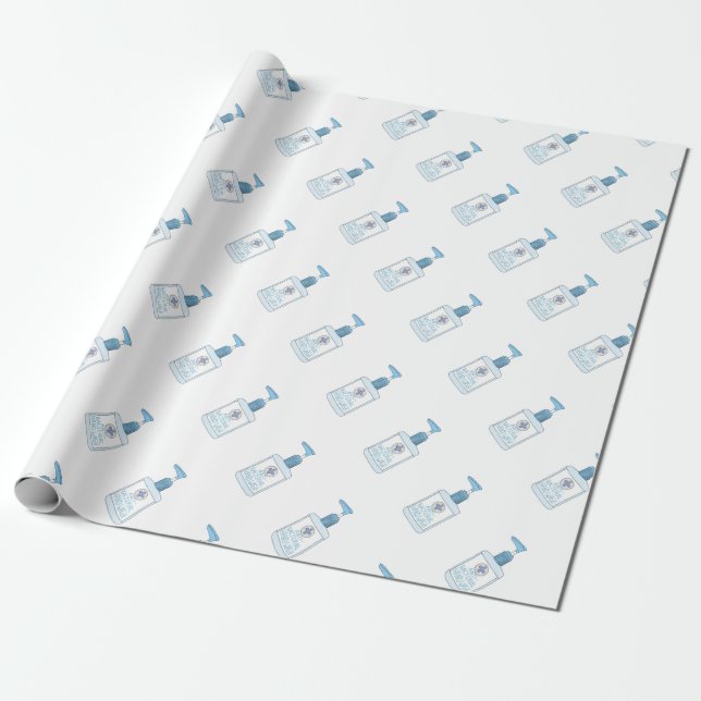 Funny  hand gel wrapping paper (Unrolled)
