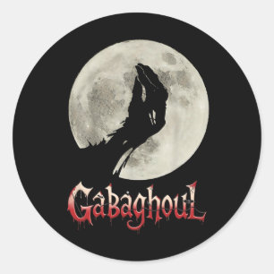 Funny Hand Moon Gabagool Halloween  Classic Round Sticker