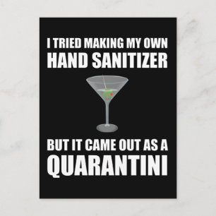 Funny Hand Sanitizer Quarantini Postcard