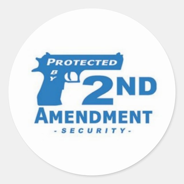 Funny handgun sticker, pro gun hard hat sticker (Front)