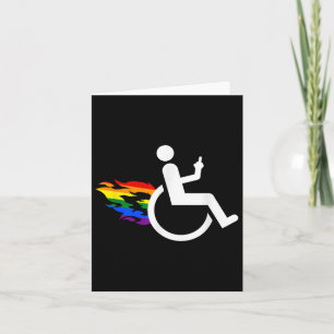 Funny Handicap Disabled Lesbian Amputee Lgbt Gay W Card