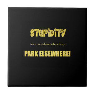 Funny Handicap Parking Joke Tile
