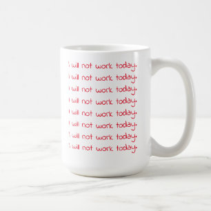 Funny Handwritten Red Text Workaholic Coffee Coffee Mug