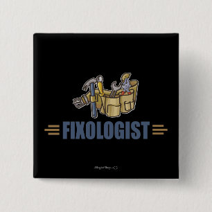 Funny Handyman 2 Inch Square Button