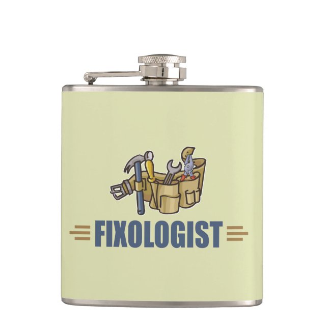 Funny Handyman Hip Flask (Front)