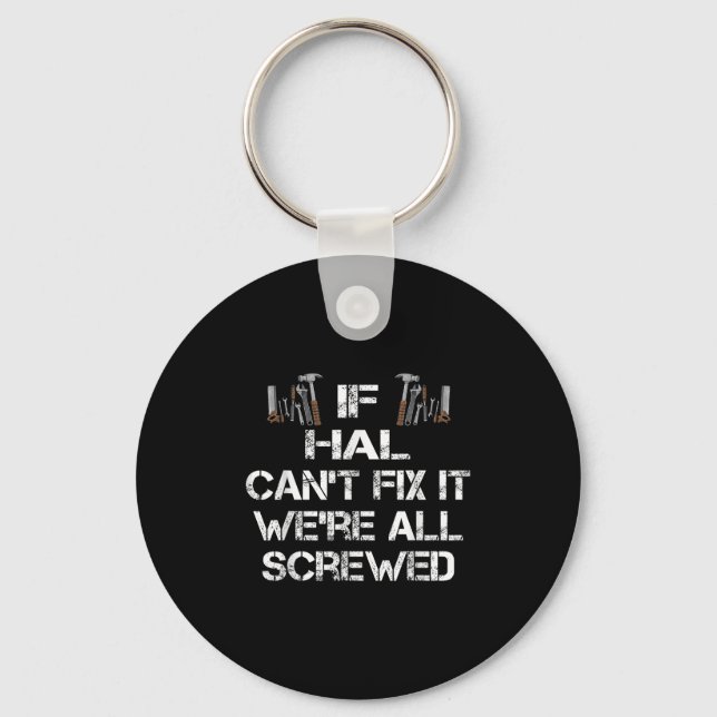 Funny Handyman Quote Personalized Hal Gift  Keychain (Front)