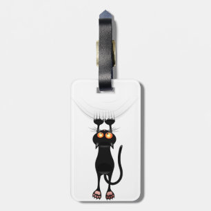 Funny Hang On Cat Luggage Tag