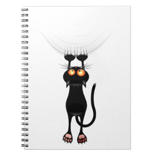 Funny Hang On Cat Notebook