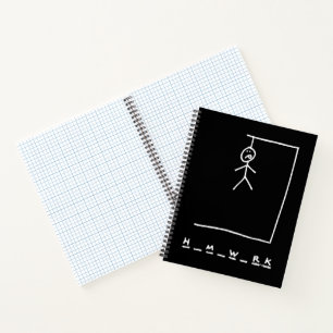 Funny Hangman Homework School Notebook