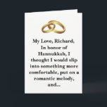 Funny Hannukkah Hanukka Channukah Chanuka Card<br><div class="desc">Funny Hannukkah Hanukka Channukah Chanuka Card Surprise your mate with this funny card!</div>