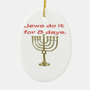 Funny Hanukkah Ceramic Ornament