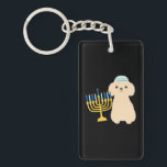 Funny Hanukkah Chanukah Poodle Dog Lover Menorah Keychain<br><div class="desc">Funny Hanukkah Chanukah Poodle Dog Lover Menorah</div>