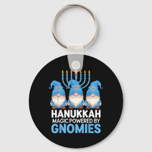 Funny Hanukkah Gnome Magic Powered Gnomies Keychain