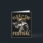 Funny Hanukkah Jewish Gym Workout Flex Festival  Card<br><div class="desc">Funny Hanukkah Jewish Gym Workout Flex Festival</div>