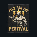 Funny Hanukkah Jewish Gym Workout Flex For The Fes Fleece Blanket<br><div class="desc">Funny Hanukkah Jewish Gym Workout Flex For The Festival</div>