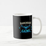 Funny Hanukkah Jewish Gym Workout Hanukkah Gains  Coffee Mug<br><div class="desc">Funny Hanukkah Jewish Gym Workout Hanukkah Gains</div>