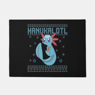 Funny Hanukkah Jewish Holiday Ugly Sweater Humour Doormat